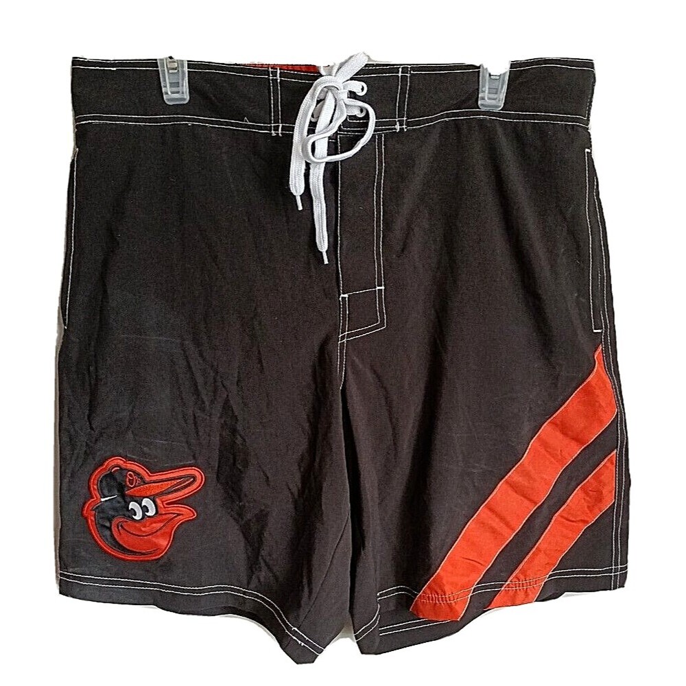 GIII Sports by Carl Banks Baltimore Orioles Men's Black Swim Board Shorts Large
